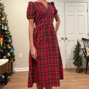 Christmasy plaid JCrew dress